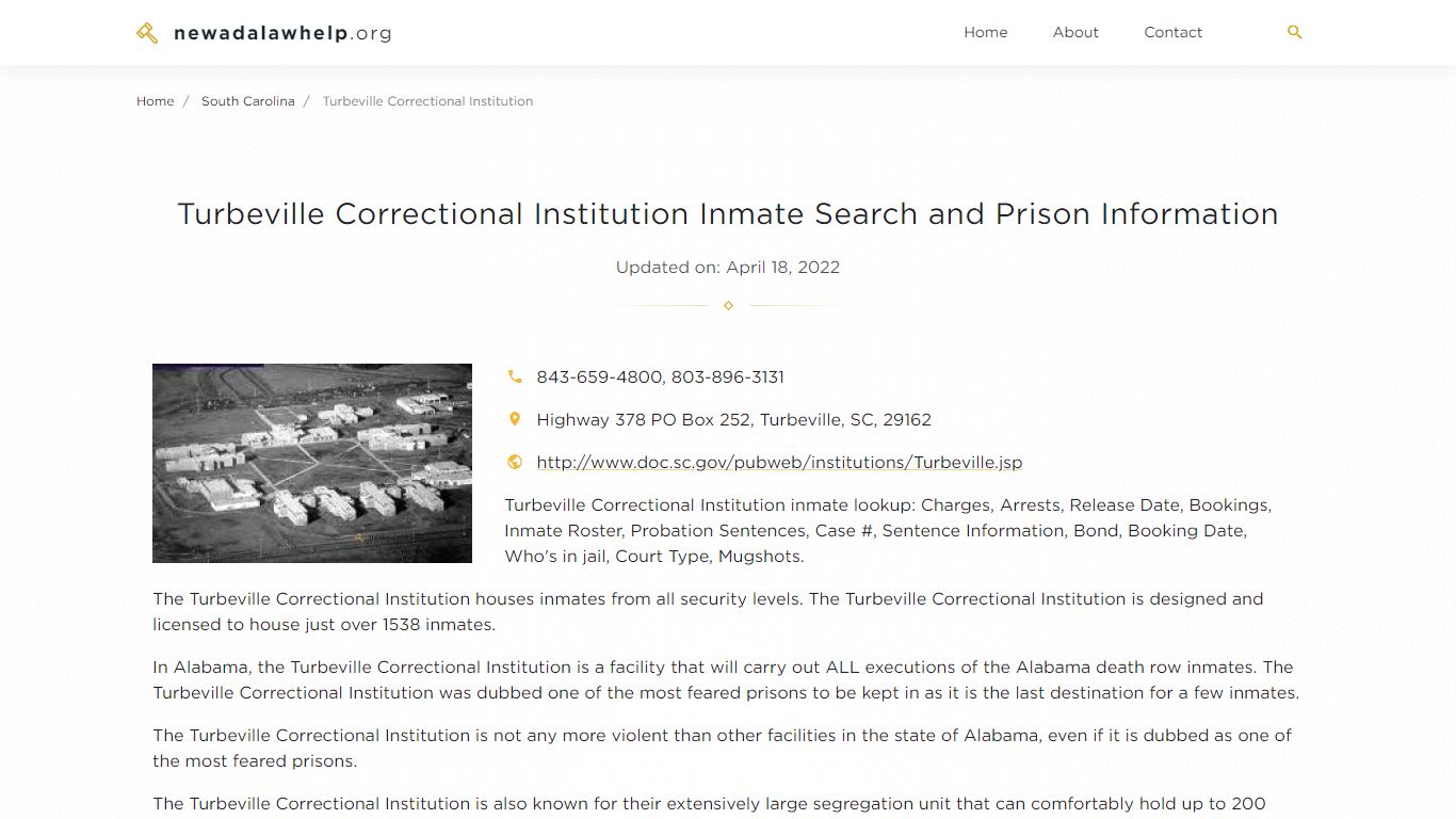 Turbeville Correctional Institution Inmate Search ...